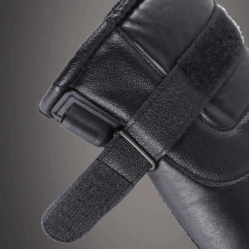 USB Heated Gloves Waterproof Winter Electric Warming Gloves Soft Hand Warmers Leather Heating Gloves for Fishing Riding Cycling