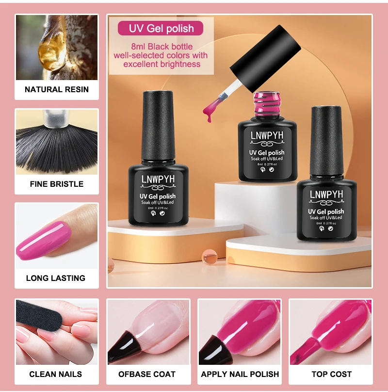 Gel Nail Polish Kit With UV Nail Lamp Electric Nail Drill Machine Soak OFF Gel Nail Kit Base&Top Coat Gel Polish Nail Tool Set 4