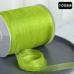 Elegant 3/8'' Organza Ribbon for Gift Wrapping and DIY Crafts - 10 meters (Army Green)