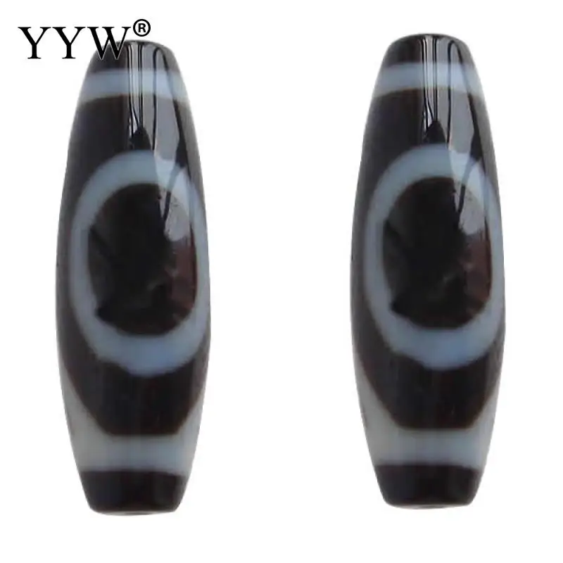 

1pc Natural Tibetan Agate Onyx Dzi Beads Oval One Eyed Grade AAA 12x38mm Jewelry Making DIY Necklace Bracelet Tibetan Beads