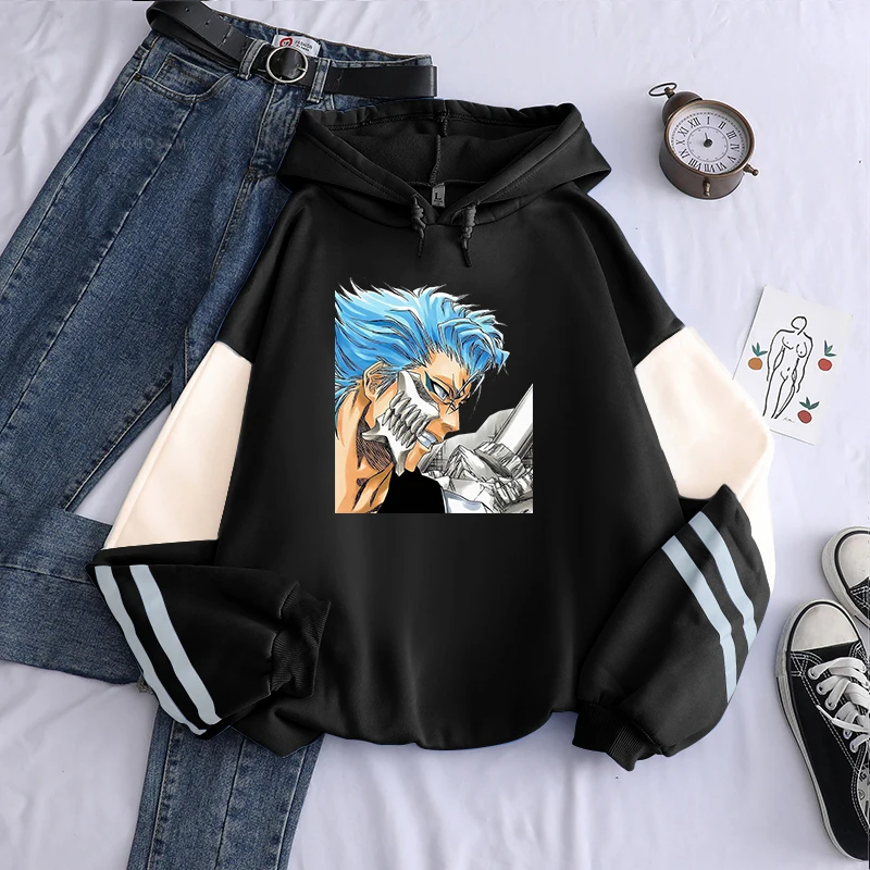 Anime Bleach Grimmjow Jaegerjaquez Gothic Cartoon Printed Hoodies
