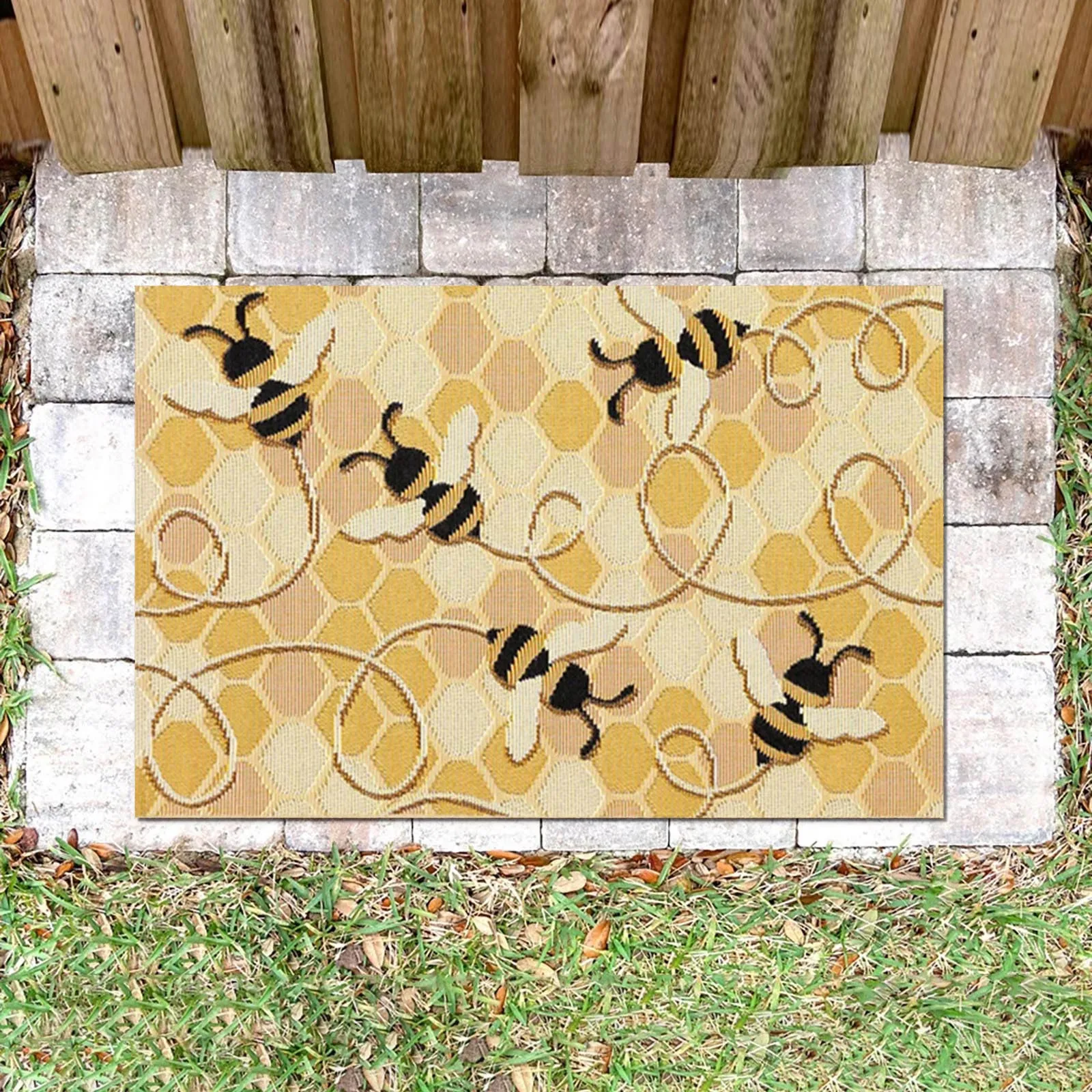 Bee Festival Outdoor Doormat Front Door Mat Waterproof Entrance
