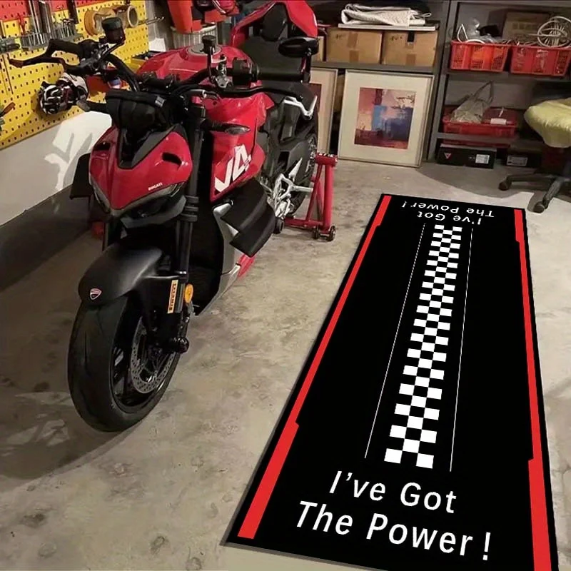 Garage Racing Bike Display Carpet Motorcycle Parking Dirt Resistant Carpets For Home Decor Long Strip Soft Comfortable Rug decorative carpet