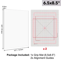 Versatile Photopolymer Grip Mat for Crafting and Positioning (6.5x8.5inch)