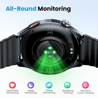 Montre connectée HAYLOU Watch 4S GPS avec écran AMOLED HD de 1,43 pouces, positionnement GPS par 5 satellites, plus de 120 modes d'entraînement, montre connectée sport et fitness 4