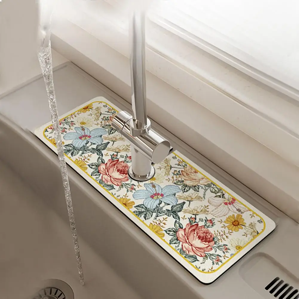 Countertop Water Accumulation Prevention Super Absorbent Kitchen Sink Splash Guard Drain for Fast for Bathroom for Countertops