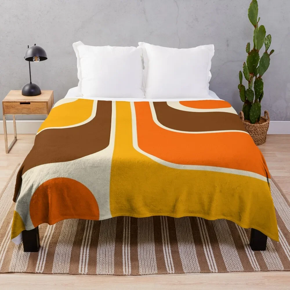 

Retro Geometric Design 624 Throw Blanket Hairys fluffy Decorative Beds Blankets