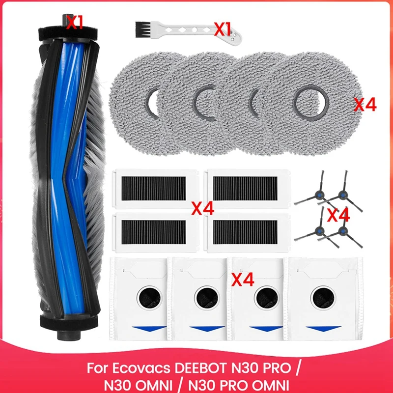 Ecovacs 로봇 진공 청소기 메인 사이드 브러시용 액세서리 세트JAS