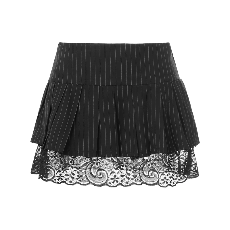Short Pleated Skirt Lace - Image 3