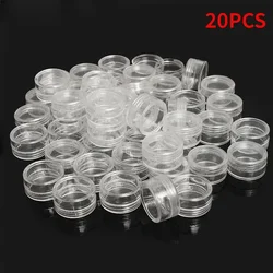 Clear Mini Cosmetic Jars - 2 - 5g Sample Containers for Creams, Balms, and Nail Art (2.5g - 20PCS)