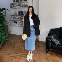 Femmes décontracté lâche Blazers mode polyvalent haute rue à manches longues petit costume veste femme printemps automne conception Blazer manteau 6