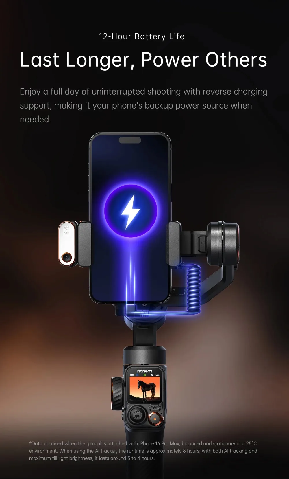 iSteady M7 Smartphone Stabilizer Ai Face Tracking 3-Axis Phone Gimbal Built-in Selfie Stick iPhone/Android Gimbal