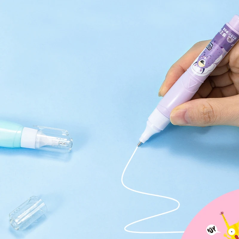 Auroray 8 Pack White Out Pens, 8 Color Correction Tape Pens Comfortable Pen Shape White Out Tape Easy To Use Applicator For Instant Correction School