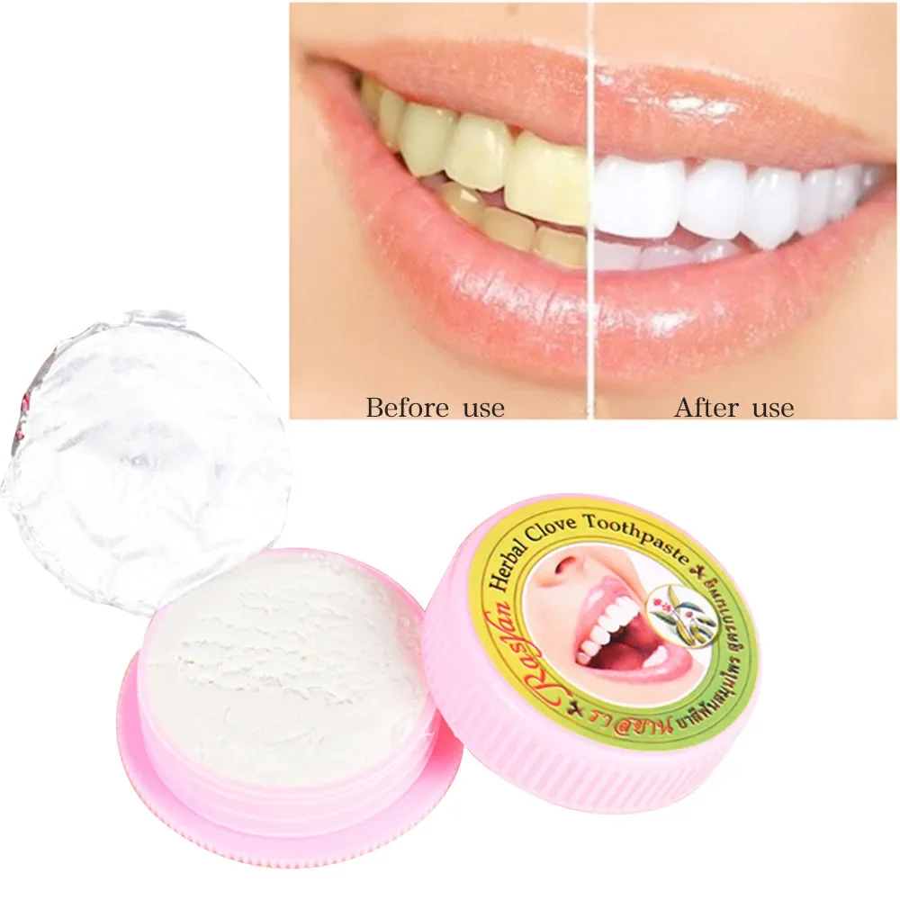 Thailand Natural Herbal Tooth Whitening Toothpaste Remove Stain Antibacterial Allergic Clove