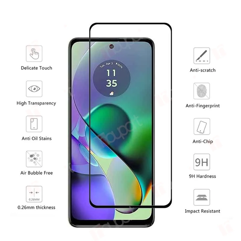 Premium 9H Clear Tempered Glass Screen Protector - Full Coverage, 2/4 Pack