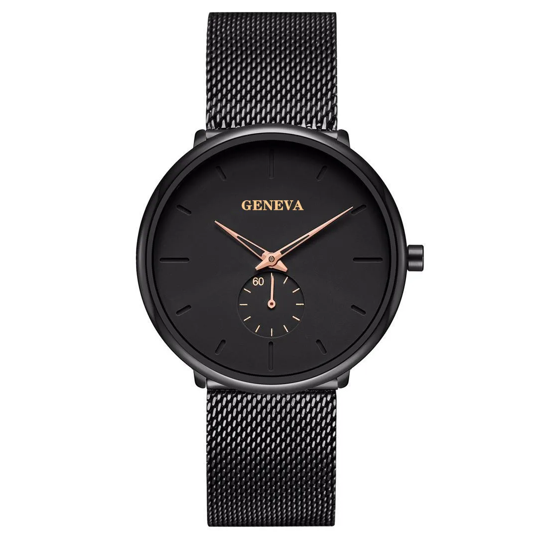Fashion Mens Watches Top Brand Luxury Quartz Watch Men Casual Ultra Thin Mesh Steel Waterproof Sport Watch Relogio Masculino 6