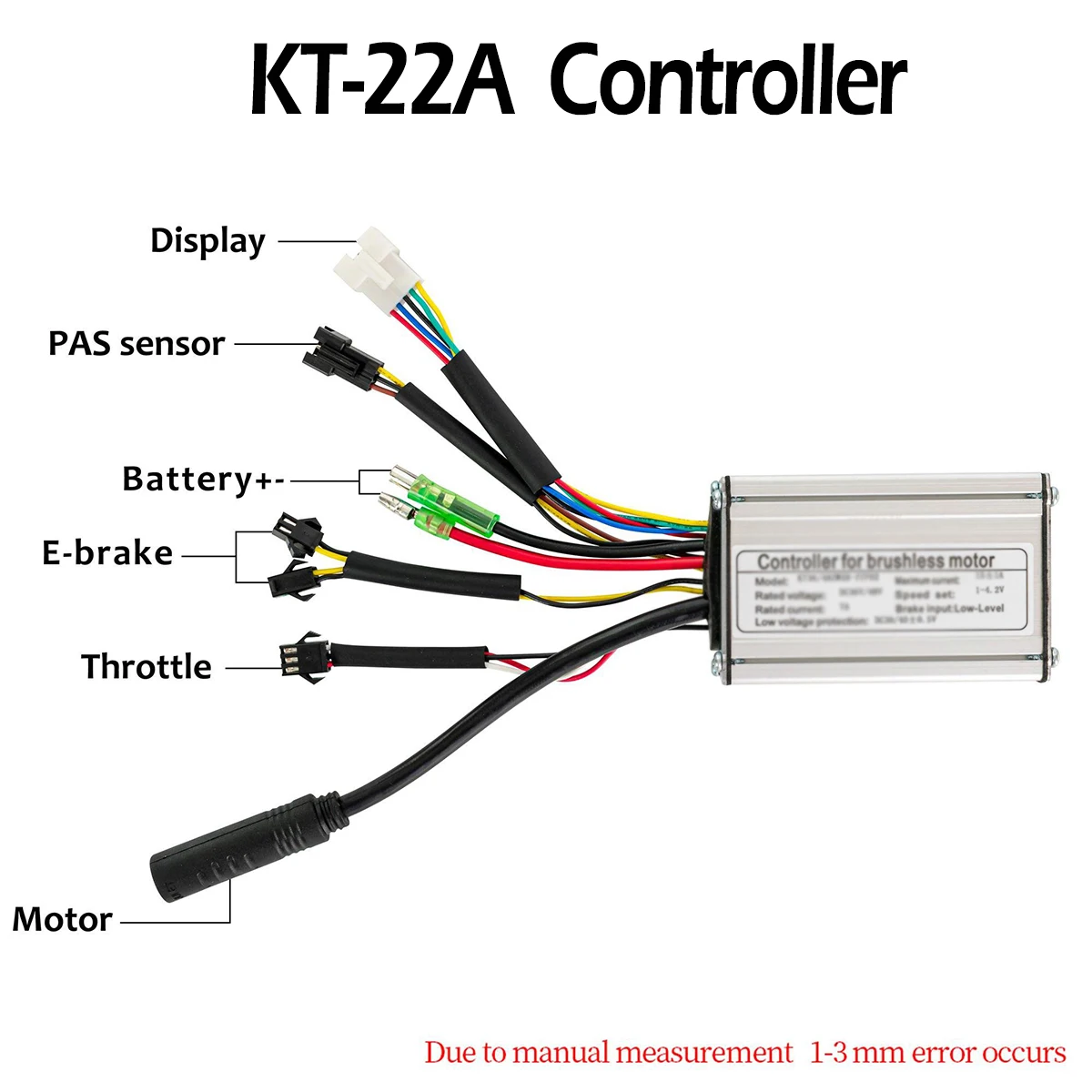 36V48V 500W750W E 자전거 컨트롤러 KT-22A 브러시리스 컨트롤러 KT 컨트롤러 KT 디스플레이 LCD3U와 호환 가능 Ebike 액세서리