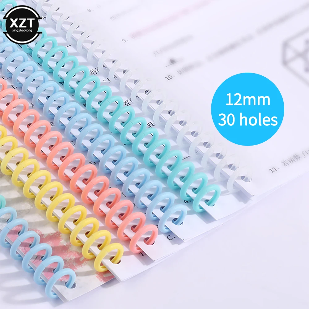 30 Holes Circles Ring Loose-leaf Paper Book Scrapbook Album Binder Spiral A4 Notebook Binding Clips