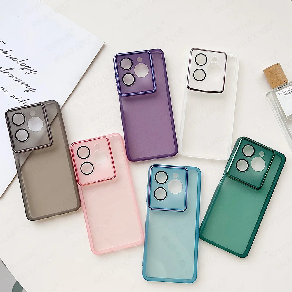 Soft Translucent Silicone Camera Protector with Lens Film Cover