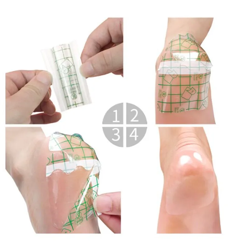 14Pcs Ultra-thin PU Film Heel Foot Care Stickers Patch Moisturizing Water Supplement Anti-Cracked Repair Dry Skin Heel Inserts