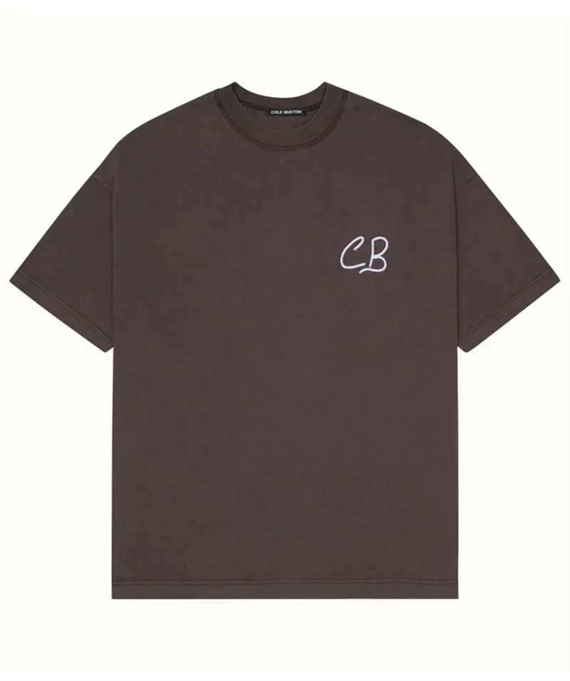 

Cole Buxton Embroidered Short Sleeve T-shirt Men's and Women's Plus Size T-shirt CB Top Pure cotton trendy brand T-shirt