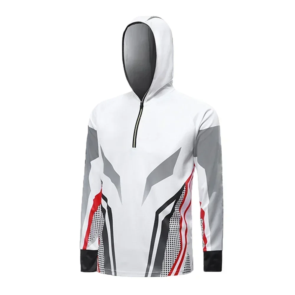 Fishing Shirt Summer Men Sun Protection Long Sleeve Fishing Jerseys comfort Fishing Men Hiking Camping Hooded Anti-UV