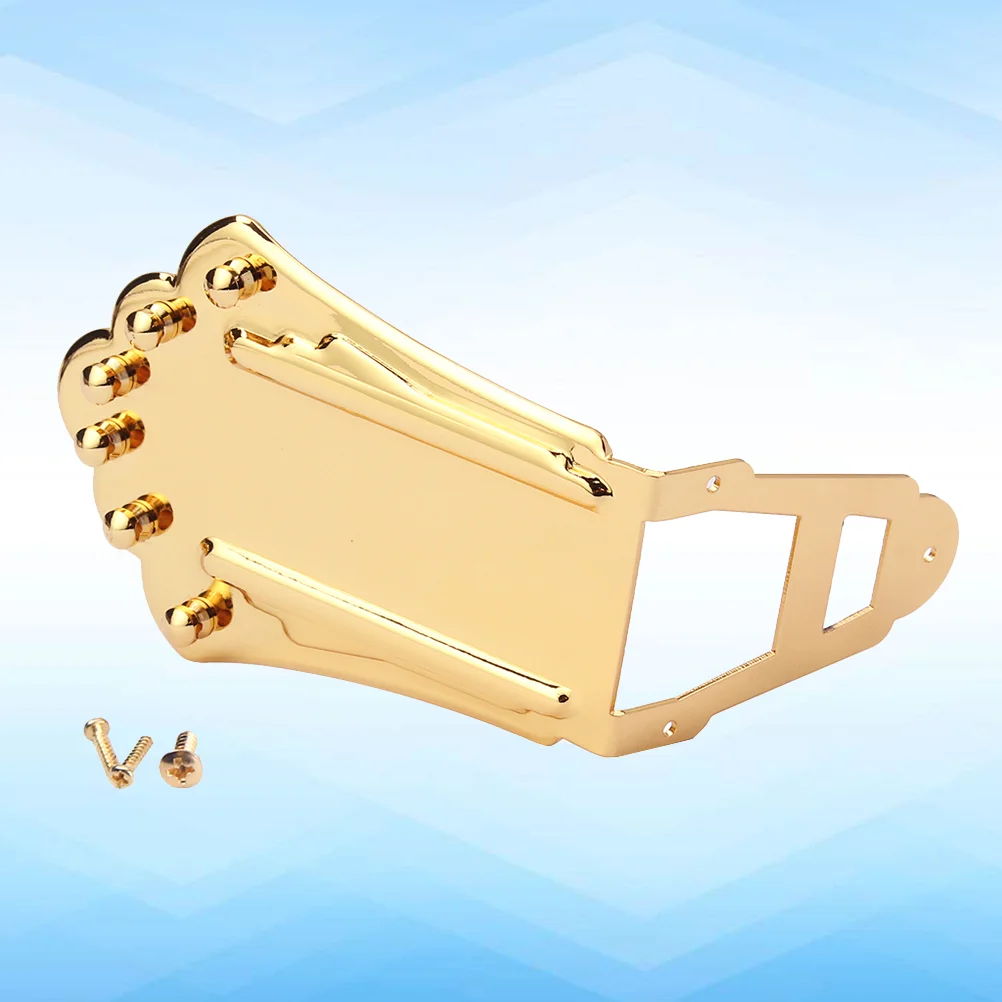 

Metal Soild Trapeze Tailpiece String Drawing Board For Jazz Guitar Use(Golden)