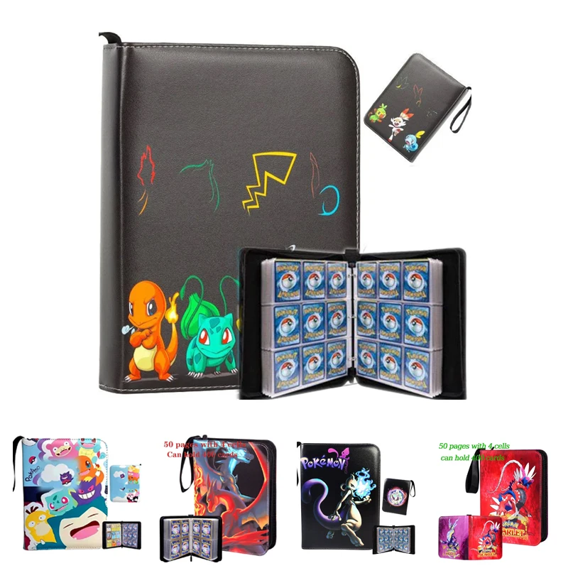 Classeur Pokémon 400 Cartes – Couverture Illustrée, Fermeture éclair Et Poignée – Idéal Pour Les Jeunes Collectionneurs