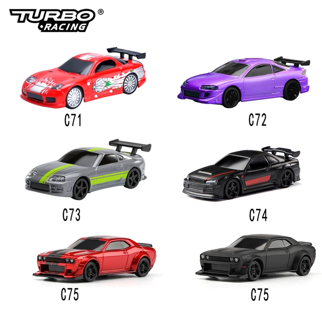 ロードrcカーのtrtrフラットランニング、子供と大人のための比例リモコン玩具、ターボレース1:76、c71、c72、c73、c74、c75