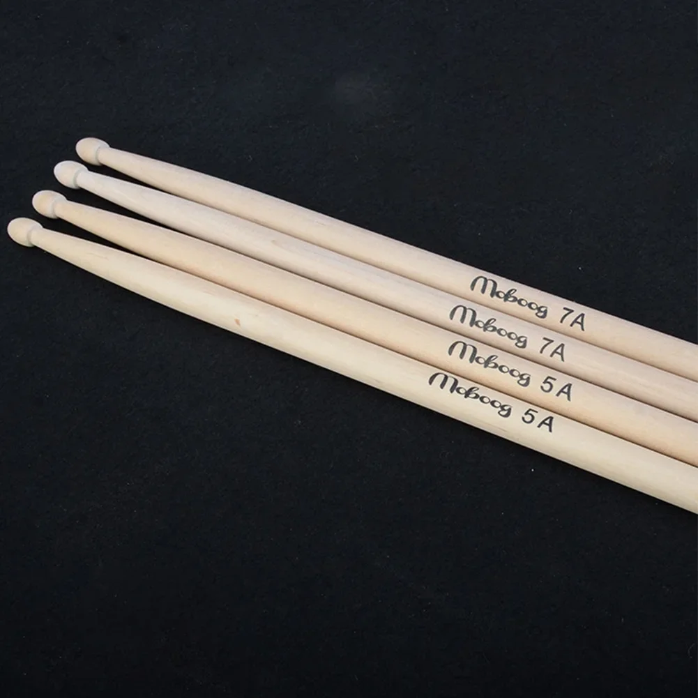 1 Pair 5A 7A Drum Sticks Maple Wood Drumsticks For Beginner Professional Drum Set Accessories Musical Instruments