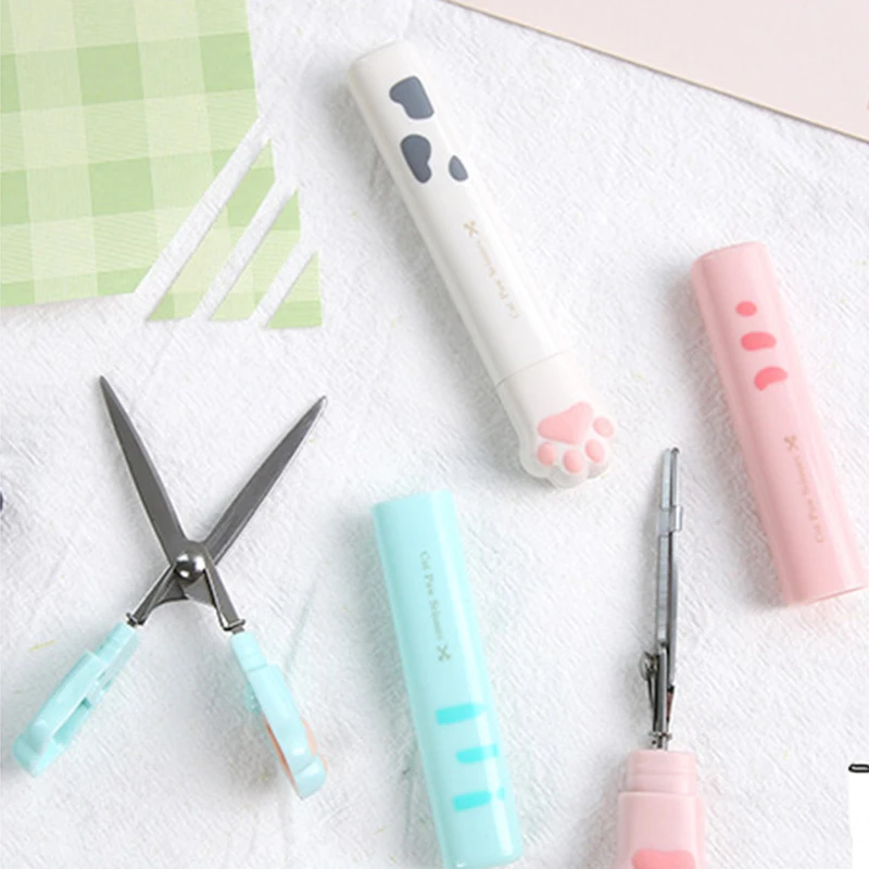 1pc Cute Multifunctional Stainless Steel Hand Scissors Mini Portable