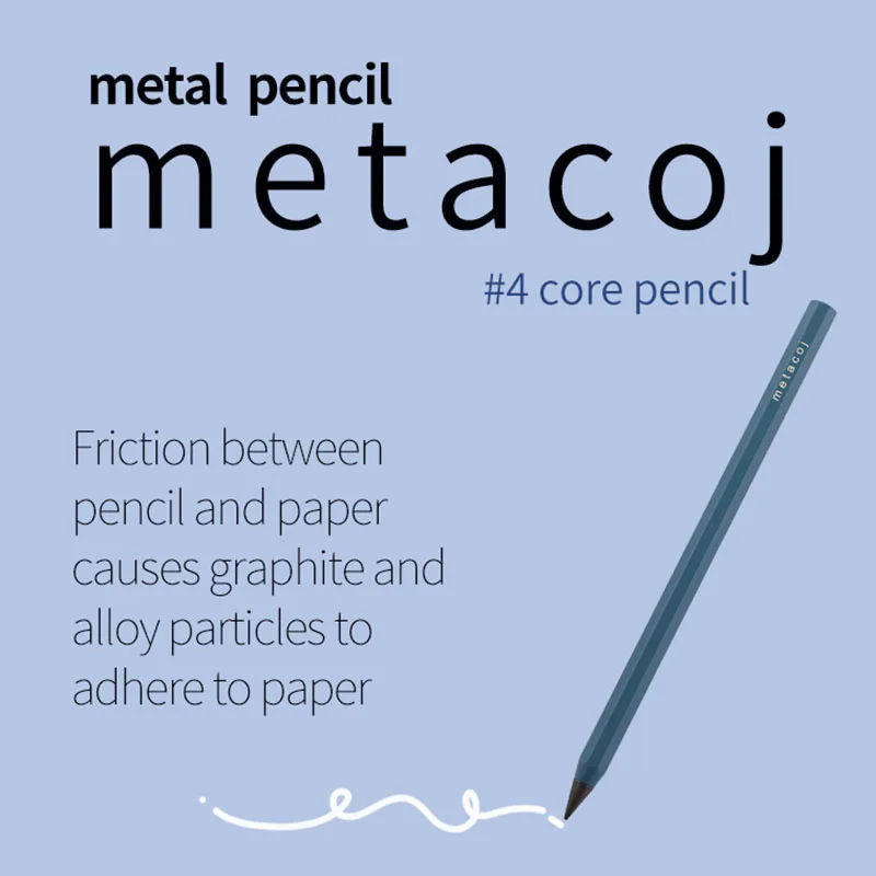 6 Colors Metal Eternal Pencil 12 Colors HB Replaceable Pen Tips School Office Art Sketching Painting Writing Stationery Supplies 3