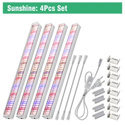 Full Spectrum LED Grow Light for Indoor Plants and Seedlings (Sunshine 4Pcs)