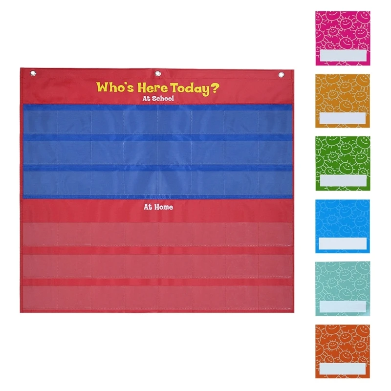 

16FB Durable Classroom Management Pocket Chart for Classroom Preschool Classroom Attendance Chart Helping Hands Pocket Chart