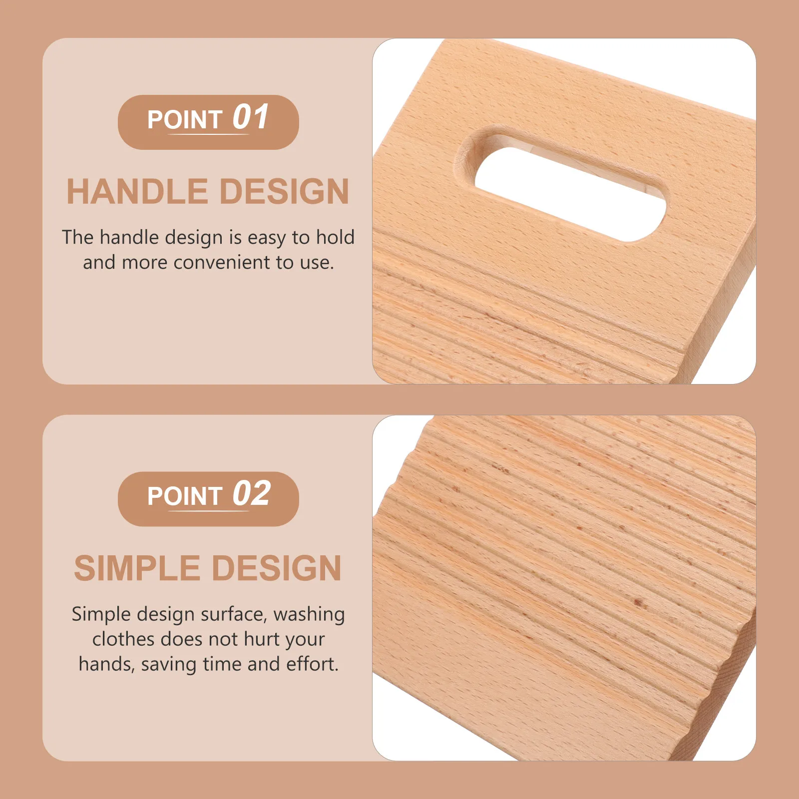 미니 너도밤나무 세탁판, 튼튼하고 견고한 가정용 휴대용 세탁판, 소형 옷 세탁 도구, 여행 및 어린이용