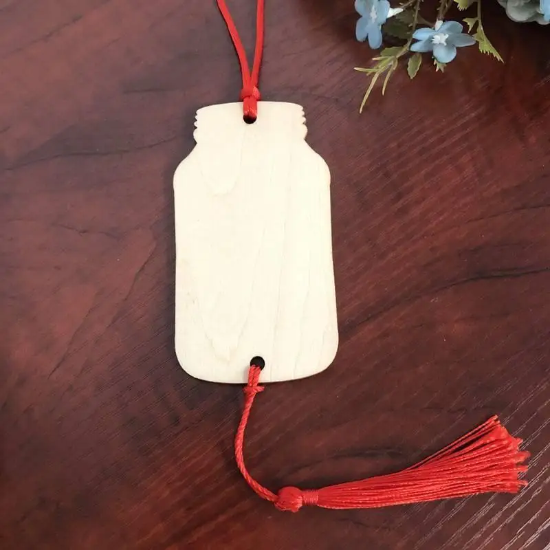 Wooden Wish Tags 50pcs Handwritten Customizable Engraved Blessing Decorative Hanging Tags Small Batch Production