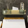 New Wall Mounted Toilet Storage Rack Accessories No-punch Acrylic Bathroom Shelf Luxury Space Saving Kitchen Storage Organizer 4