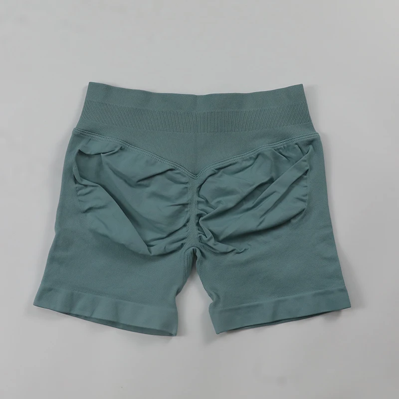 Impact Shorts Low Ribbed Waist Band Yoga Shorts Seamless Scrunch Bum Workout Gym Shorts Booty Hight Stretch Running Shorts 4
