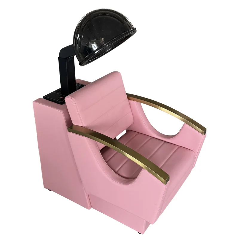 

Japanese Style Barber Shop Hair Dryer Beauty Hair Care Chair Stainless Steel Leather Hair Care Chair Complete Set