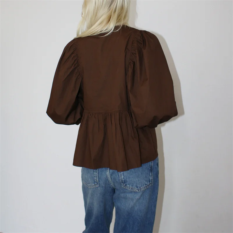 Camisas Y2K para mujer, ropa estética, elegante, color sólido/rayas, manga 3/4, cárdigan con lazo, blusa de los años 2000, ropa de calle