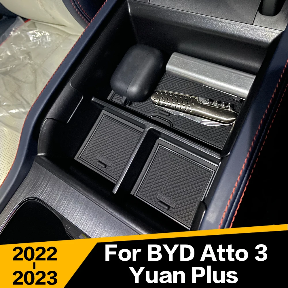 

1Pcs ABS Center Console Armrest Box Storage Car Decoration Interior Accessories Auto For BYD Atto 3 Yuan Plus 2022 2023