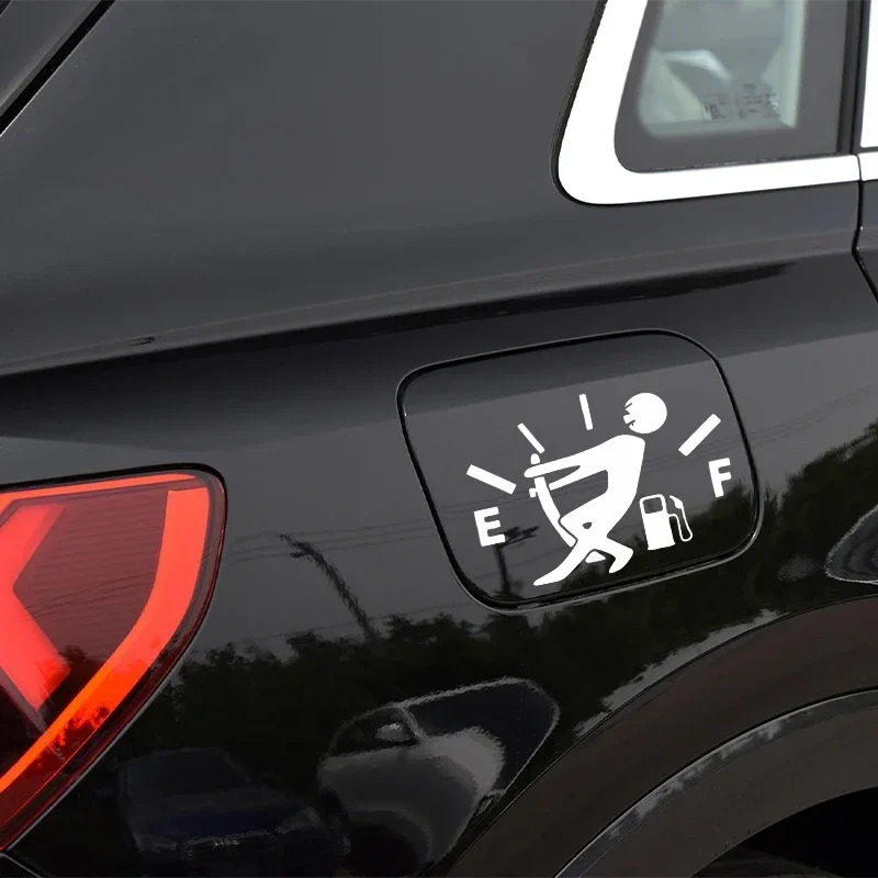 Car Stickers 13*9CM 1 Fun Pull Fuel Tank Pointer To Full Reflective Vinyl Car Interior Sticker