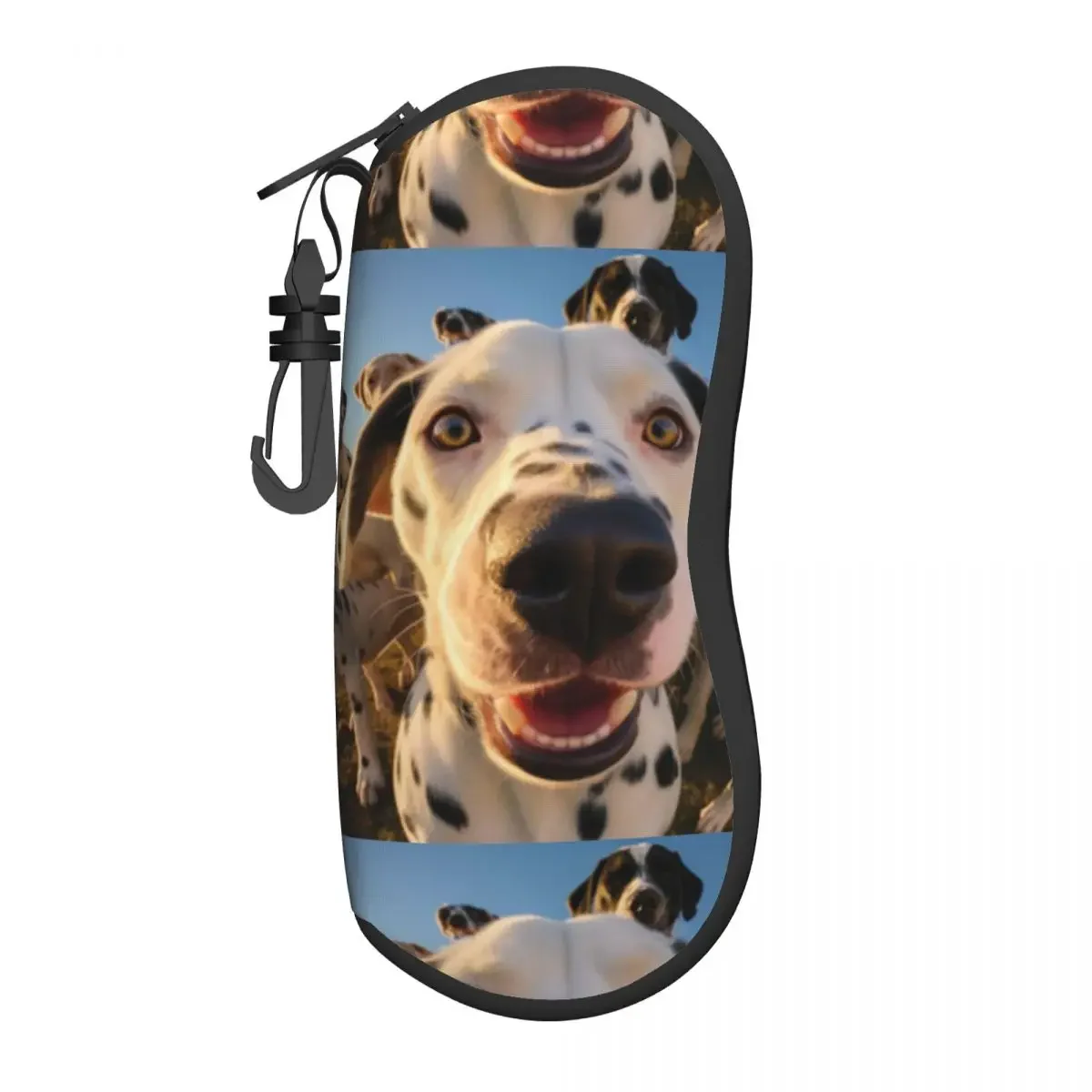

Eyewear Case Cover for Sunglasses Dalmatians Eyeglasses Case Soft Reading Glasses Box With Zipper