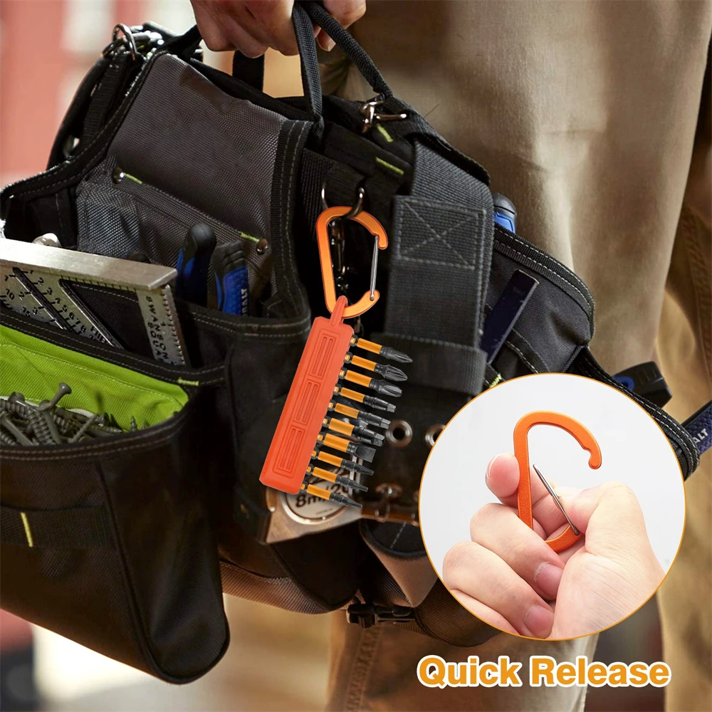 Screwdriver Bit Holder 1/4" Hex Shank Bits Screwdriver Bit Storage Organizer Drill Bit Storage Clip Tools