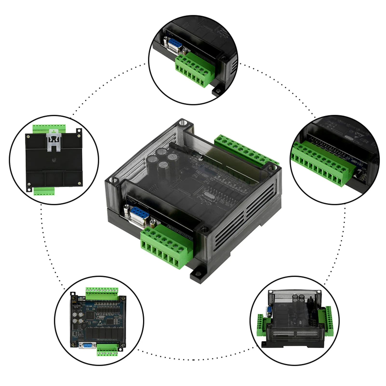 PLC Programmable Logic Controller Relay Output DC24V FX1N-14MR Industrial Control Board