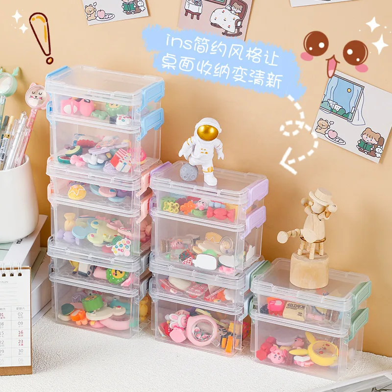 

Mini Storage Box Hand Account Card Buckle Multi-layer Organizing Box Data Cable Box Student Desktop Storage