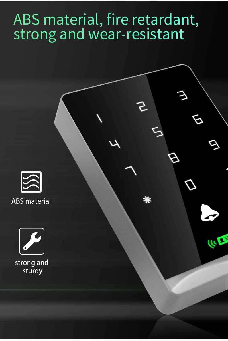 Dual RFID 125Khz+13.56MHz NFC Reader Outdoor Access Control Keypad IP67 Waterpro