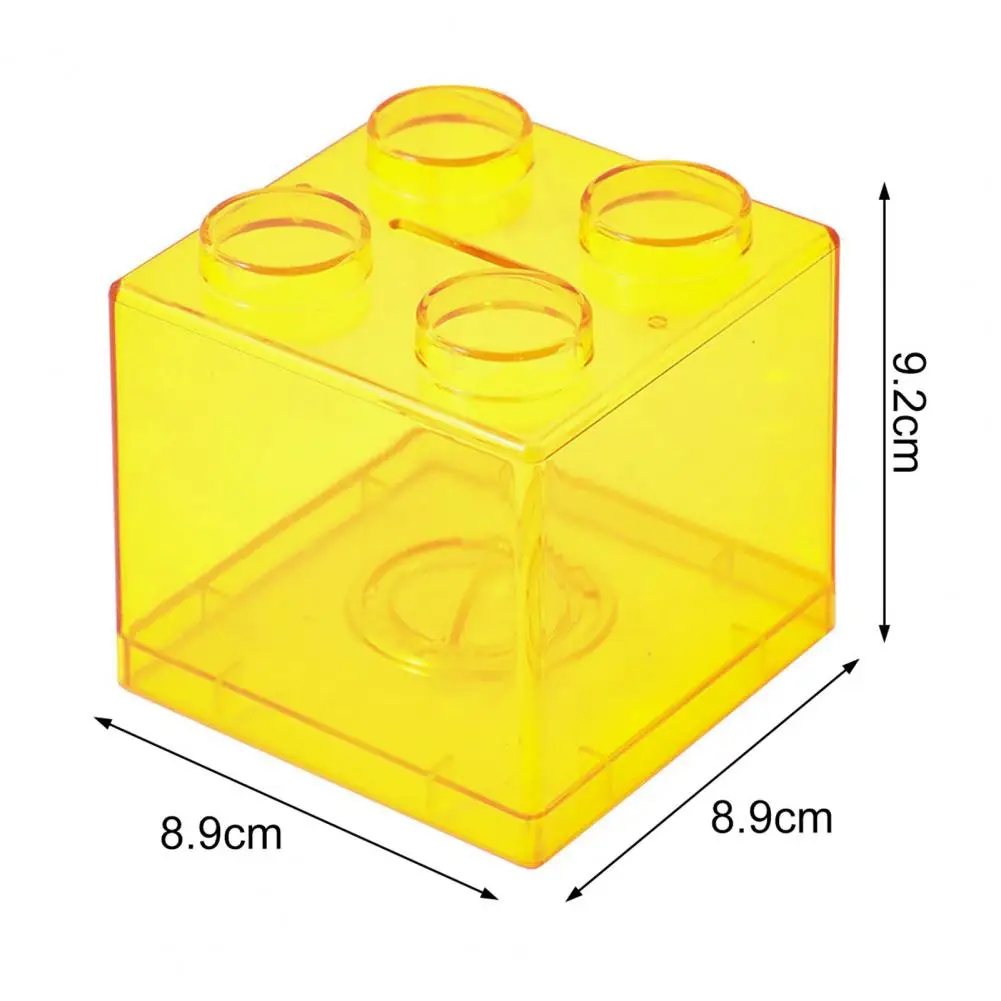 Coin Bank Convenient Stackable Plastic Transparent Toddler Piggy Bank Keep Tidy Building Block Design Kids Money Box For Gifts 5