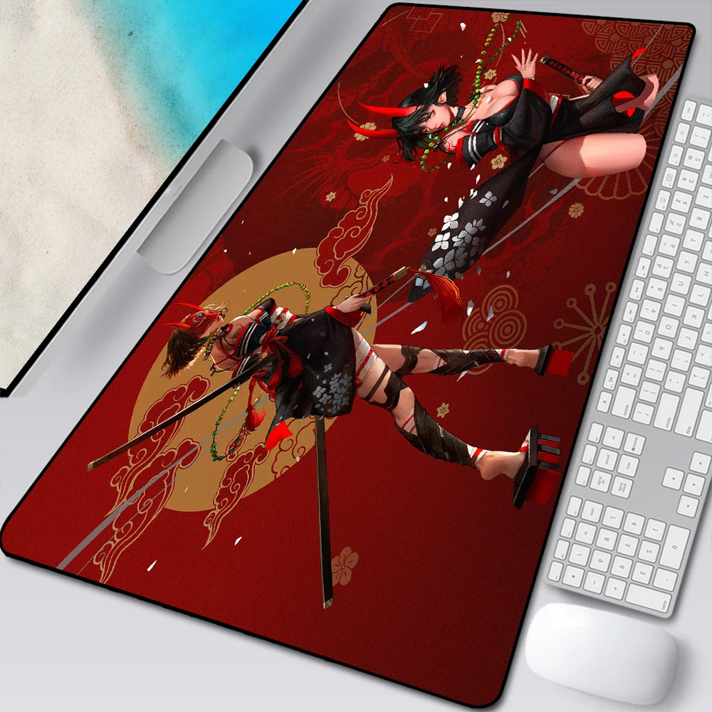 Japão Mestre do Mouse Pad Diabo Teclado de Jogo Preto e Branco Almofada de Borracha Tapete de Mesa Tapete pc Anime - Imagem 5