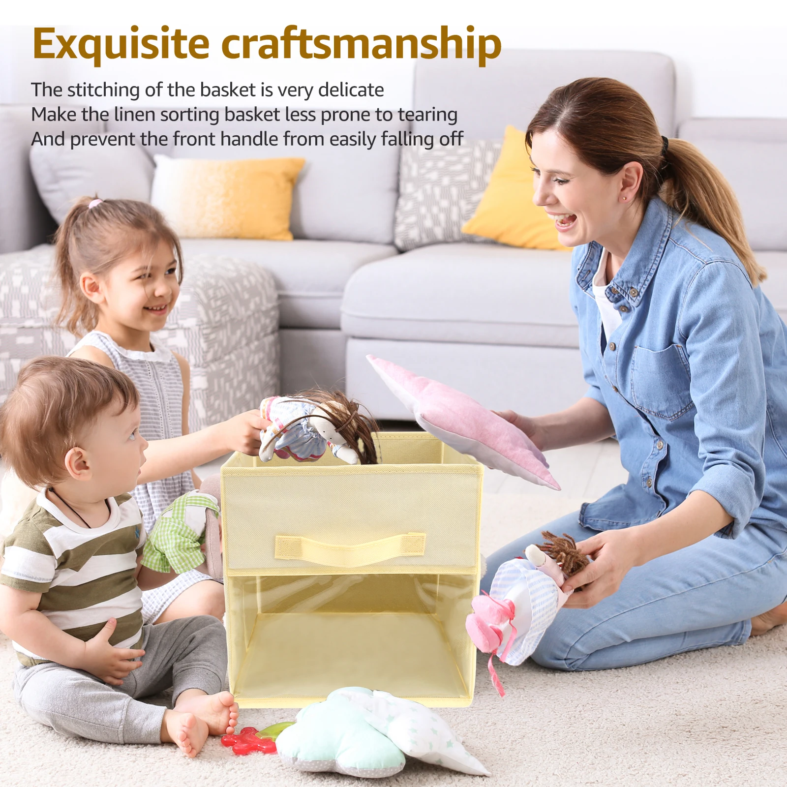 6Pcs Non-Woven Fabric Storage Box Foldable Fabric Cube Storage Bins Large Capacity Closet Clothes Shoes Storage Containers 3
